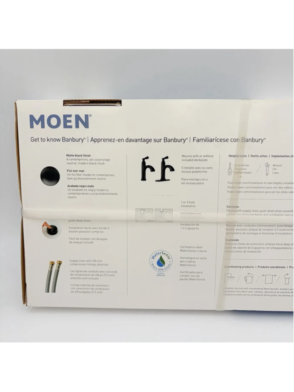 MOEN BANBURY 84945BL Bathroom Faucet Matte Black 1-Handle NEW Sealed